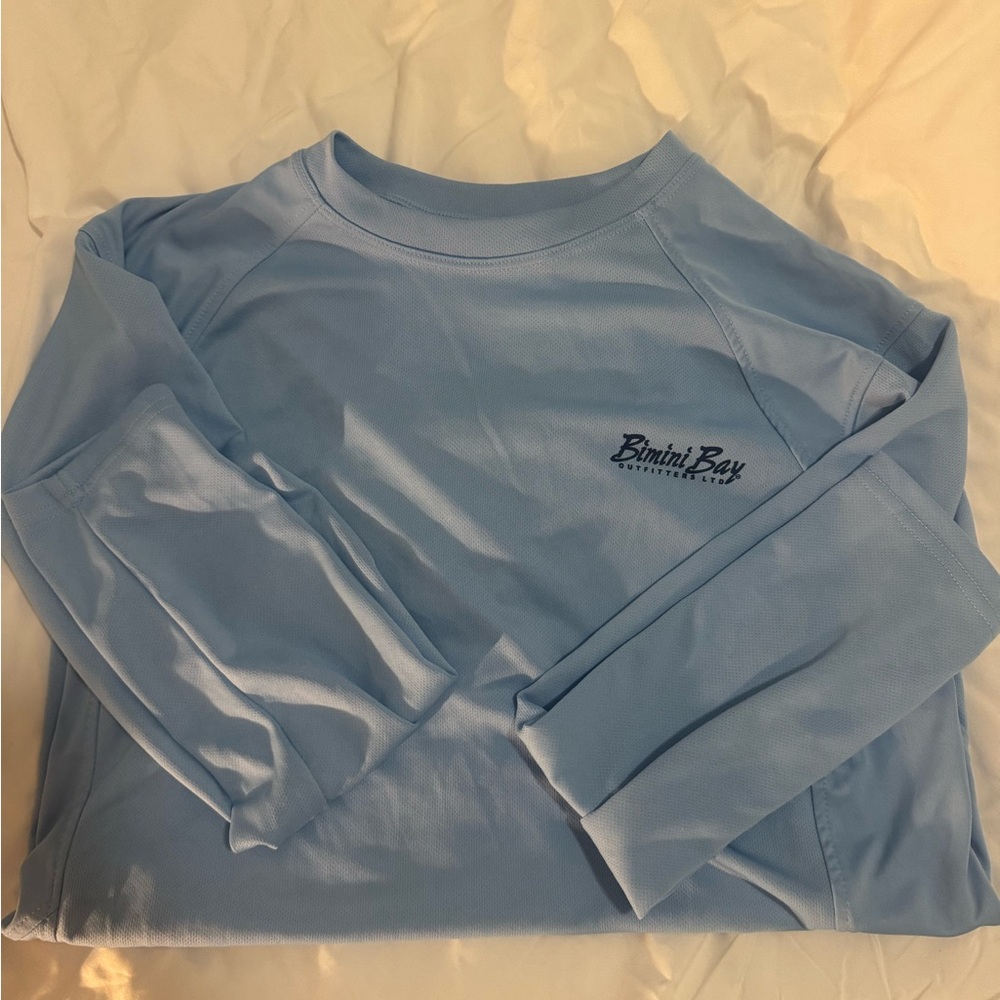 Bimini Bay Men’s Long Sleeve Performance Tee - Light Blue